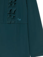 Abito per bambina Il Gufo Kids verde con bordo increspato A26GVL0033N0057 558 IL GUFO KIDS 