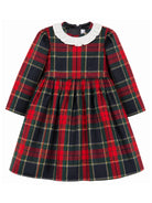 Abito per neonata Il Gufo Kids rosso con motivo tartan A26GVL0036W3068 377 IL GUFO KIDS 