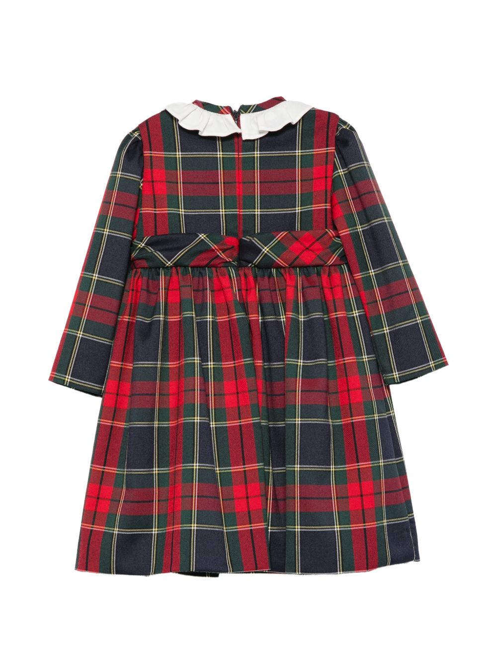 Abito per neonata Il Gufo Kids rosso con motivo tartan A26GVL0036W3068 377 IL GUFO KIDS 