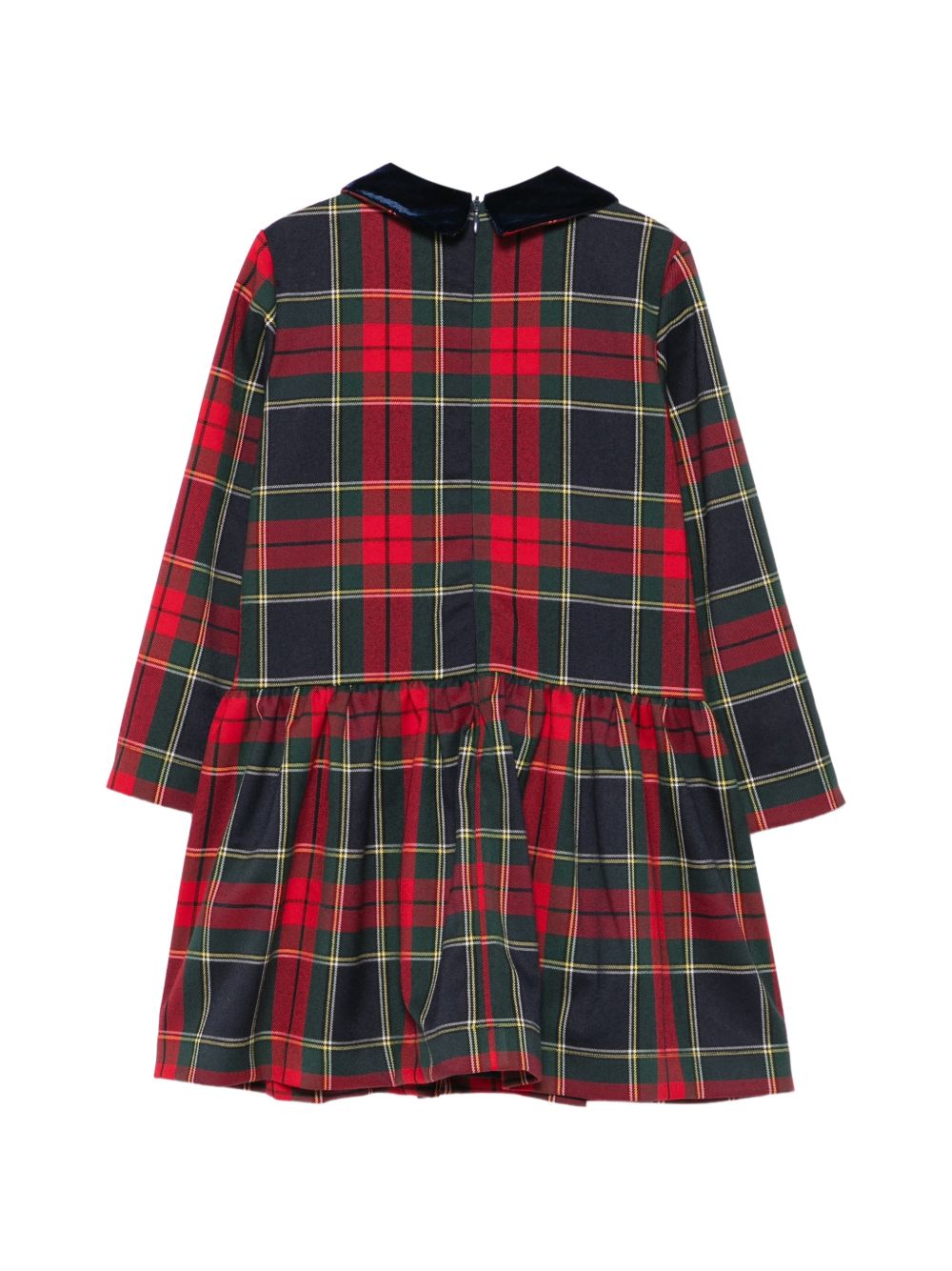 Abito per bambina Il Gufo Kids rosso con motivo tartan all-over A26GVL0040W3068 377 IL GUFO KIDS 