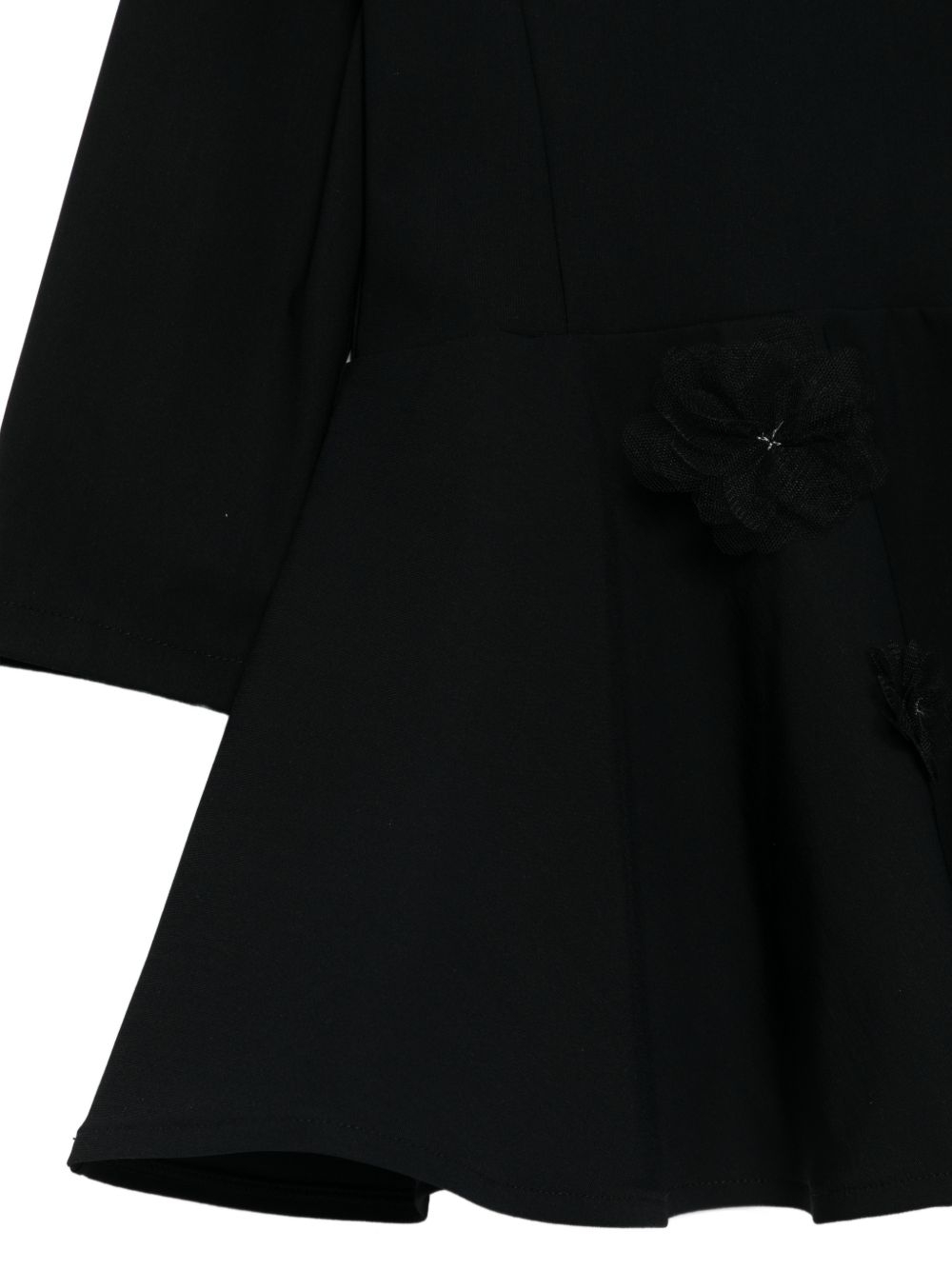 Abito per bambina Il Gufo Kids nero con applicazione a fiore A26GVL0041N0074 099 IL GUFO KIDS 