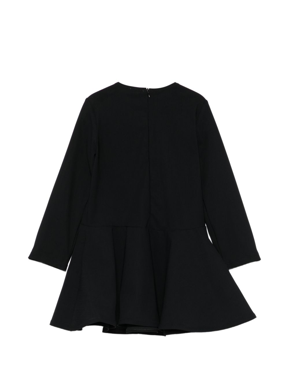 Abito per bambina Il Gufo Kids nero con applicazione a fiore A26GVL0041N0074 099 IL GUFO KIDS 