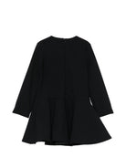 Abito per bambina Il Gufo Kids nero con applicazione a fiore A26GVL0041N0074 099 IL GUFO KIDS 