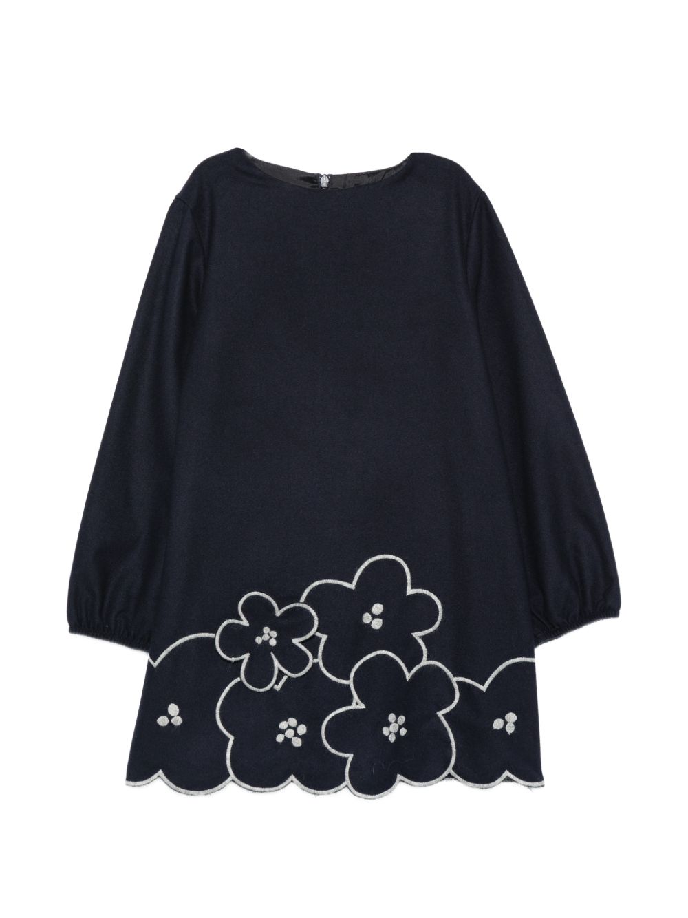 Abito per bambina Il Gufo Kids blu con ricamo floreale A26GVL0045W0003 4907 IL GUFO KIDS 