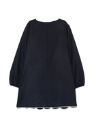 Abito per bambina Il Gufo Kids blu con ricamo floreale A26GVL0045W0003 4907 IL GUFO KIDS 