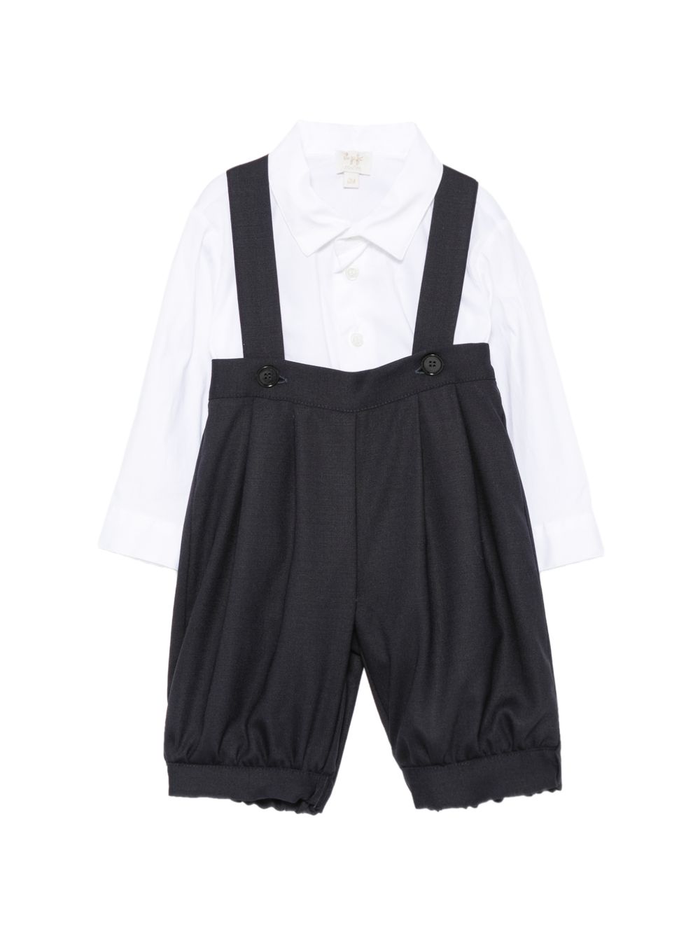 Set camicia e salopette per neonato Il Gufo Kids multicolore con colletto classico L03XDP0002W0060 498 IL GUFO KIDS 