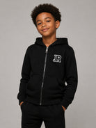 Felpa per bambino John Richmond Junior nera con zip RBA26001FE BLACK JOHN RICHMOND KIDS 