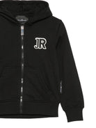 Felpa per bambino John Richmond Junior nera con zip RBA26001FE BLACK JOHN RICHMOND KIDS 