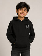 felpa per bambino John Richmond Junior nera con patch logo RBA26005FE BLACK JOHN RICHMOND KIDS 