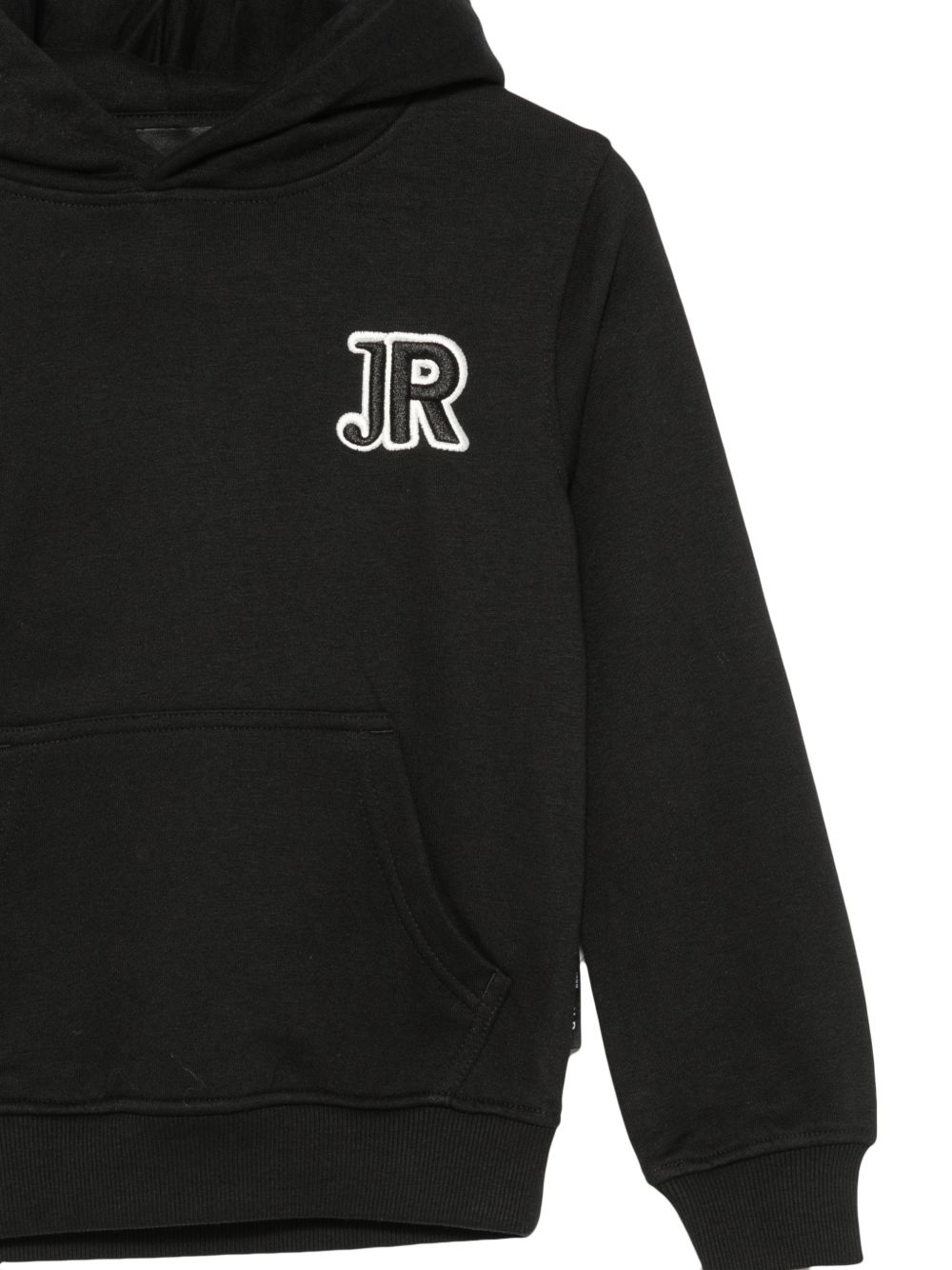felpa per bambino John Richmond Junior nera con patch logo RBA26005FE BLACK JOHN RICHMOND KIDS 