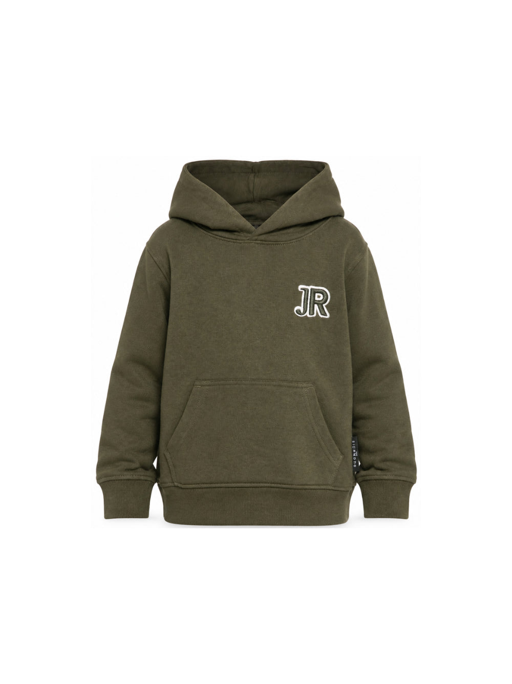 Felpa per bambino John Richmond Junior verde oliva con patch logo RBA26005FE OLIVE JOHN RICHMOND KIDS 