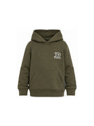 Felpa per bambino John Richmond Junior verde oliva con patch logo RBA26005FE OLIVE JOHN RICHMOND KIDS 