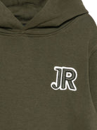 Felpa per bambino John Richmond Junior verde oliva con patch logo RBA26005FE OLIVE JOHN RICHMOND KIDS 