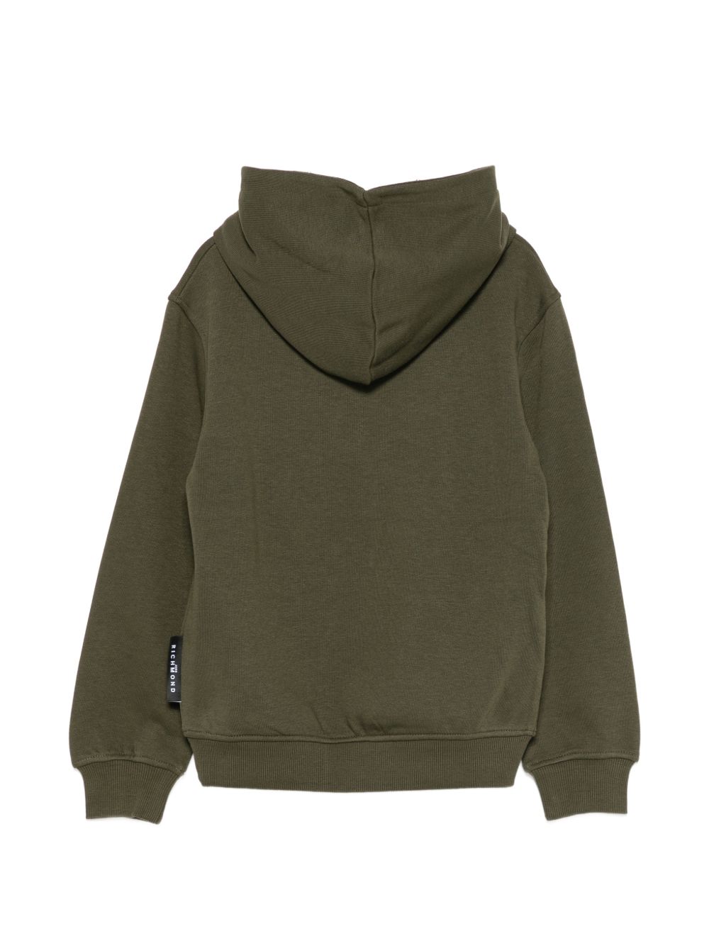 Felpa per bambino John Richmond Junior verde oliva con patch logo RBA26005FE OLIVE JOHN RICHMOND KIDS 