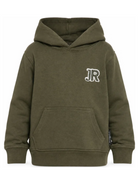 Felpa per bambino John Richmond Junior verde oliva con patch logo RBA26005FE OLIVE JOHN RICHMOND KIDS 
