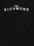 Set felpa e pantaloni sportivi per bambino John Richmond Kids nero con logo sul davanti RBA26007CF BLACK JOHN RICHMOND KIDS 
