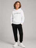Completo felpa e pantaloni per bambino John Richmond Junior bianco e nero con logo sul davanti RBA26007CF WHITE JOHN RICHMOND KIDS 