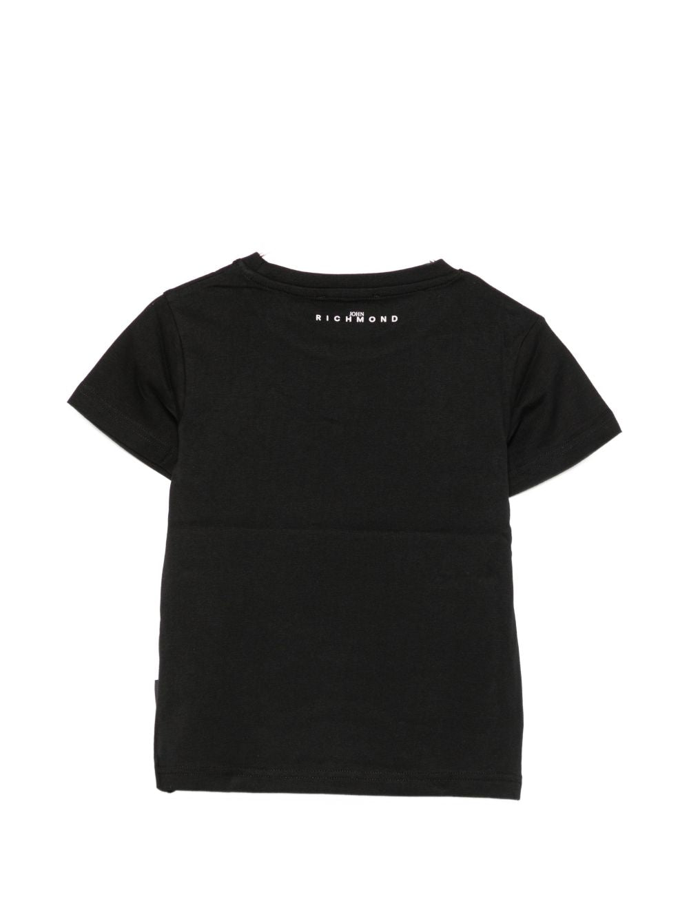 T-shirt per bambino John Richmond Kids nera con logo sul davanti RBA26009TS BLACK JOHN RICHMOND KIDS 