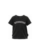 T-shirt per bambino John Richmond Kids nera con dettaglio logo RBA26011TS BLACK JOHN RICHMOND KIDS 