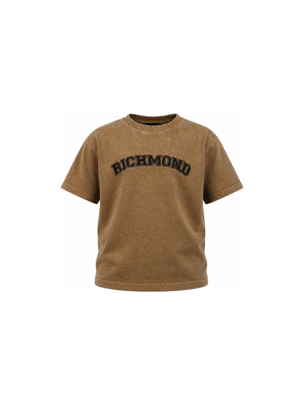 T-shirt per bambino John Richmond Kids marrone con dettaglio logo RBA26011TS KHAKI JOHN RICHMOND KIDS 