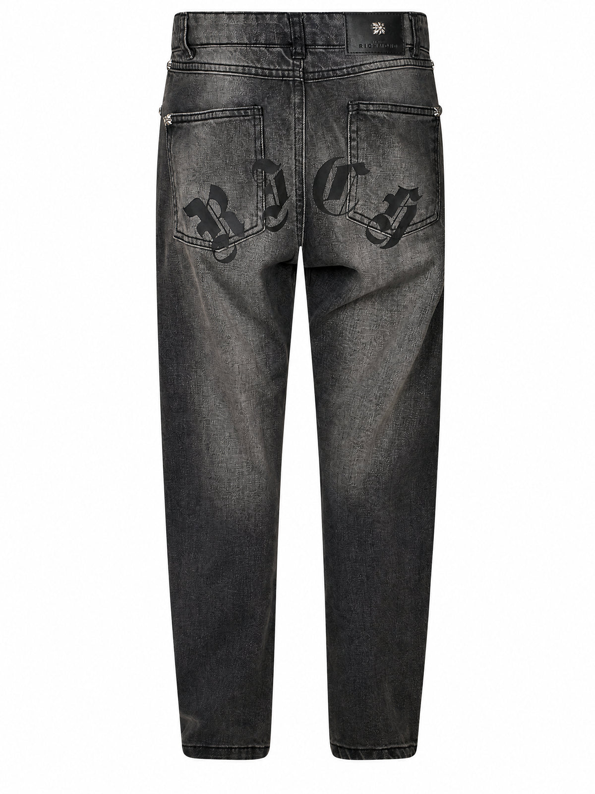 Jeans per bambino John Richmond Kids grigi con logo sul retro RBA26012JE DENIM BLACK JOHN RICHMOND KIDS 