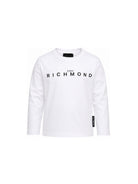 T-shirt per bambino John Richmond Kids bianca con stampa logo sul davanti RBA26016TS WHITE JOHN RICHMOND KIDS 