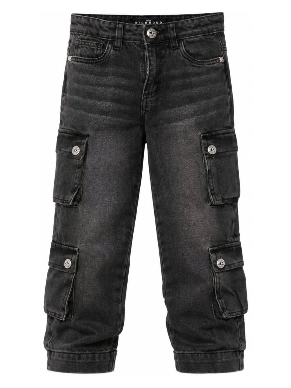 Jeans per bambino John Richmond Kids nero cargo RBA26020JE DENIM BLACK JOHN RICHMOND KIDS 