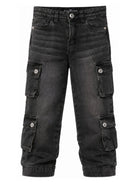 Jeans per bambino John Richmond Kids nero cargo RBA26020JE DENIM BLACK JOHN RICHMOND KIDS 