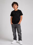 T-shirt per bambino John Richmond Kids nera con applicazione RBA26031TS BLACK JOHN RICHMOND KIDS 