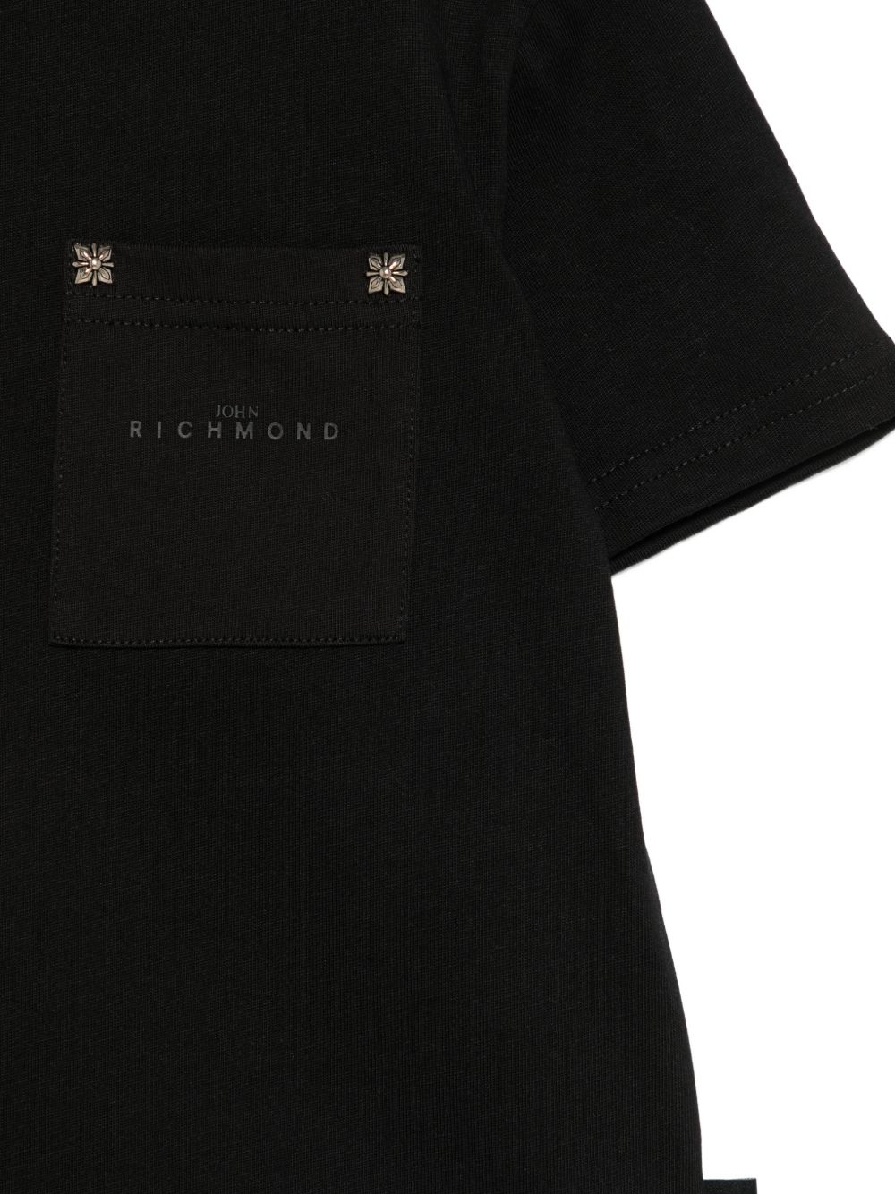 T-shirt per bambino John Richmond Kids nera con applicazione RBA26031TS BLACK JOHN RICHMOND KIDS 
