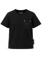 T-shirt per bambino John Richmond Kids nera con applicazione RBA26031TS BLACK JOHN RICHMOND KIDS 