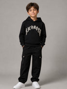 Felpa per bambino John Richmond Kids nera con logo sul davanti RBA26041FE BLACK JOHN RICHMOND KIDS 