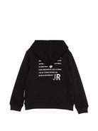 Felpa per bambino John Richmond Kids nera con logo sul davanti RBA26041FE BLACK JOHN RICHMOND KIDS 