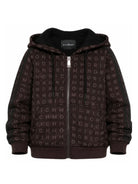 Felpa per bambino John Richmond Junior marrone con monogramma RBA26051FE BROWN JOHN RICHMOND KIDS 