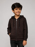 Felpa per bambino John Richmond Junior marrone con monogramma RBA26051FE BROWN JOHN RICHMOND KIDS 