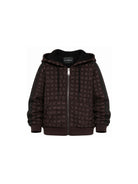 Felpa per bambino John Richmond Junior marrone con monogramma RBA26051FE BROWN JOHN RICHMOND KIDS 
