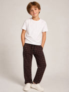 Pantaloni sportivi per bambino John Richmond Kids  con stampa con logo all-over RBA26052PA BROWN JOHN RICHMOND KIDS 