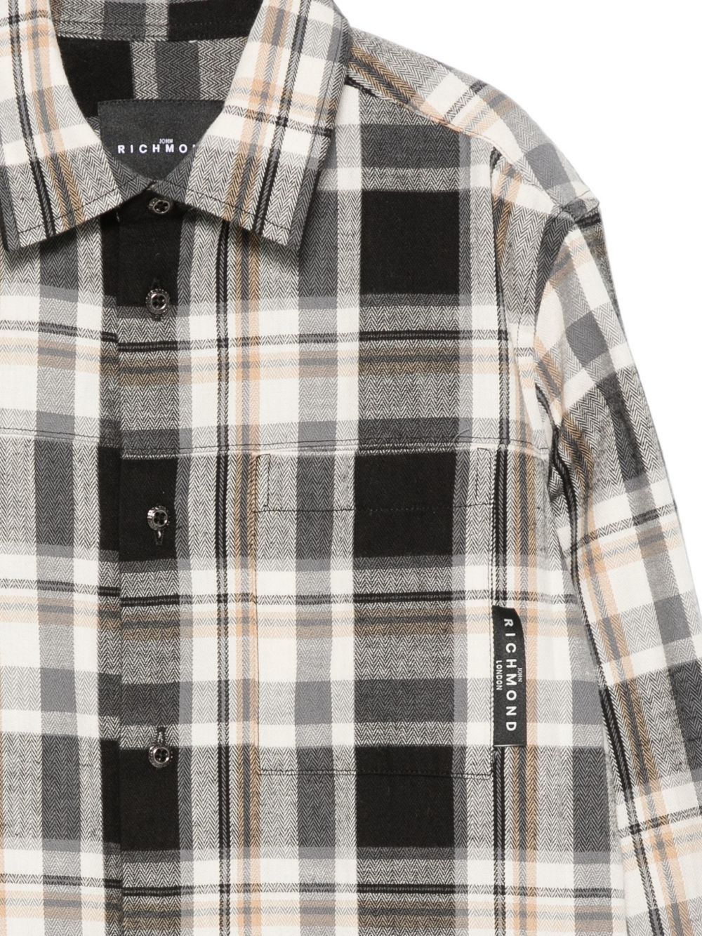 Camicia per bambino John Richmond Kids multicolore con motivo a quadri RBA26061CA BEIGE JOHN RICHMOND KIDS 