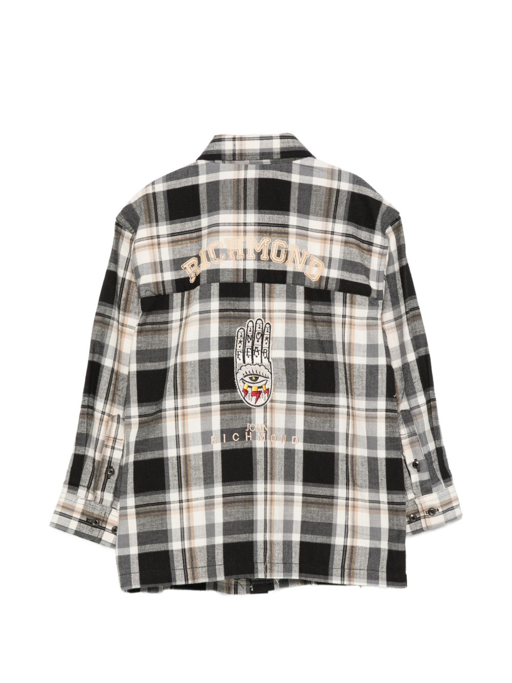 Camicia per bambino John Richmond Kids multicolore con motivo a quadri RBA26061CA BEIGE JOHN RICHMOND KIDS 