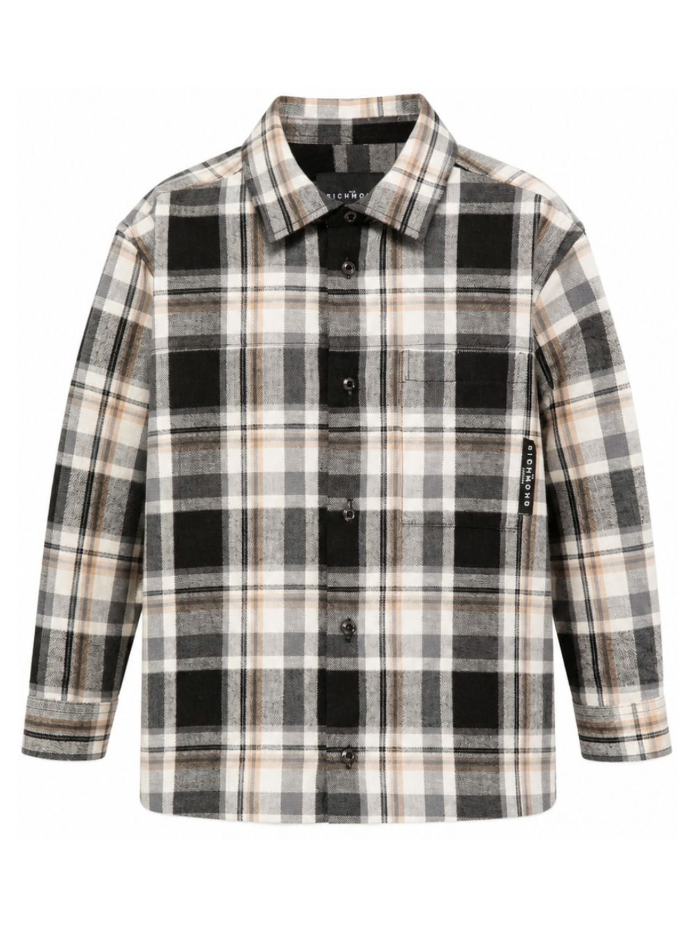 Camicia per bambino John Richmond Kids multicolore con motivo a quadri RBA26061CA BEIGE JOHN RICHMOND KIDS 