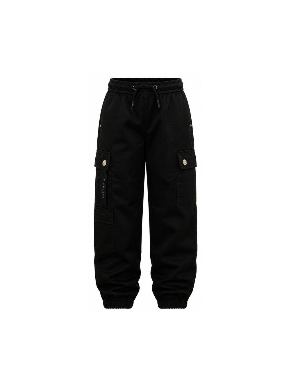 Pantaloni per bambino John Richmond Kids neri con chiusura a coulisse RBA26062PA BLACK JOHN RICHMOND KIDS 