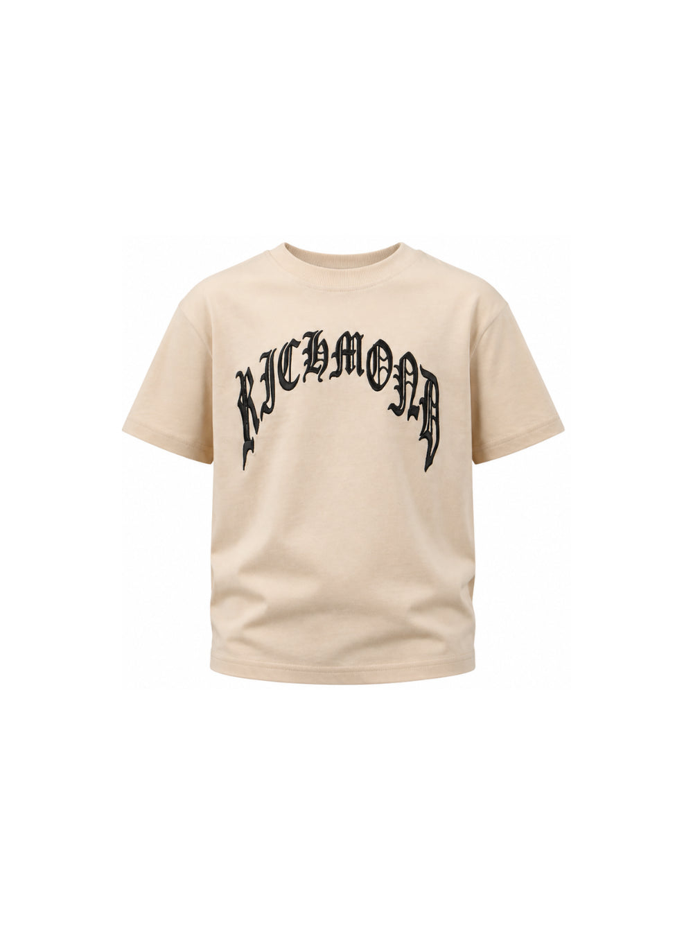 T-shirt per bambino John Richmond Kids beige con logo sul davanti RBA26087TS CREAM JOHN RICHMOND KIDS 