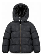 Giubbino per bambino John Richmond Kids nero con logo all-over RBA26098PI BLACK JOHN RICHMOND KIDS 