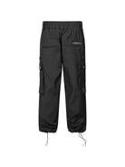 Pantaloni per bambino John Richmond Kids neri con coulisse e logo ricamato RBA26130PA BLACK JOHN RICHMOND KIDS 