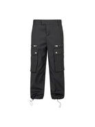 Pantaloni per bambino John Richmond Kids neri con coulisse e logo ricamato RBA26130PA BLACK JOHN RICHMOND KIDS 