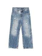 Jeans per bambino John Richmond Kids in denim con effetto usurato RBA26148JE DENIM BLUE MEDIUM JOHN RICHMOND KIDS 