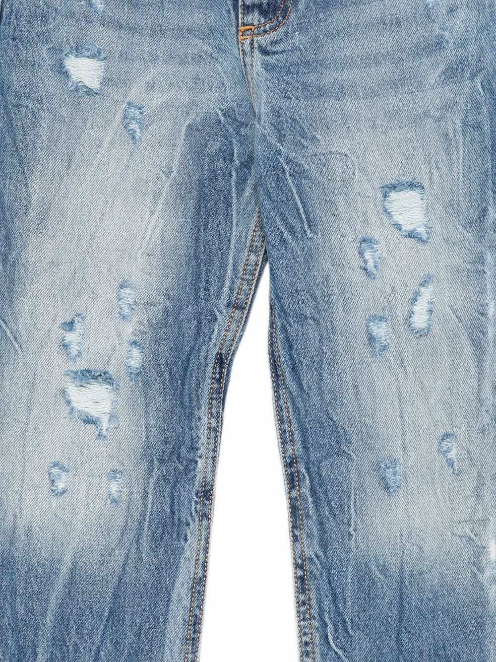 Jeans per bambino John Richmond Kids in denim con effetto usurato RBA26148JE DENIM BLUE MEDIUM JOHN RICHMOND KIDS 