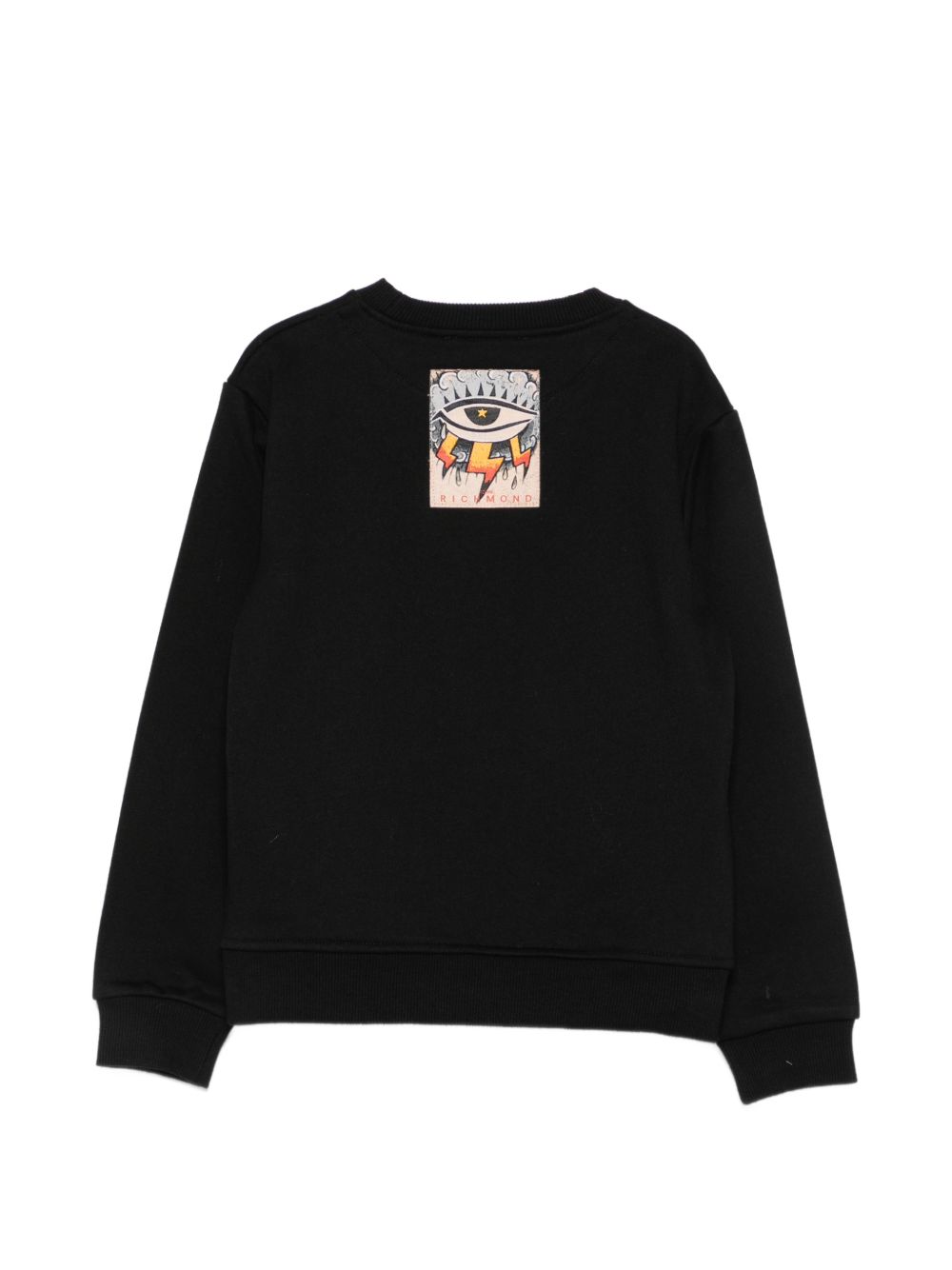 Felpa per bambino Jonh Richmond Kids nera con stampa grafica RBA26152FE BLACK JOHN RICHMOND KIDS 