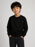 Felpa per bambino John Richmond Kids nera con taschino sul petto RBA26153FE BLACK JOHN RICHMOND KIDS 