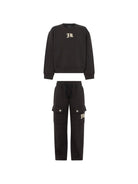 Tuta due pezzi per bambino John Richmond Kids nero con logo sul davanti RBA26167CF BLACK JOHN RICHMOND KIDS 